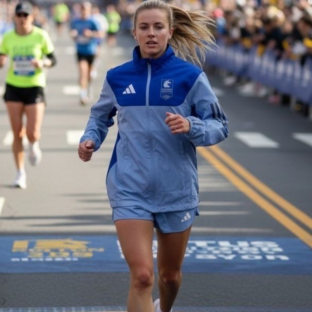 Adidas 2025‎ Boston Marathon Women's Jacket JN3002 Blue Dawn XS – Official